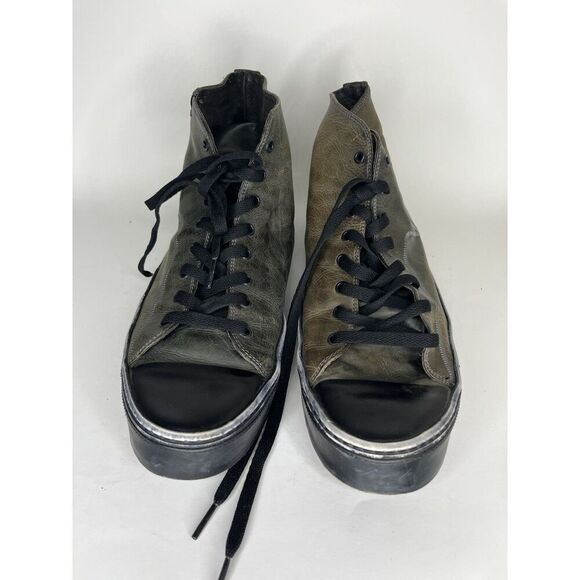 7 for all mankind Chukka Boots Men Size 11.5 Green Leather - Picture 14 of 14